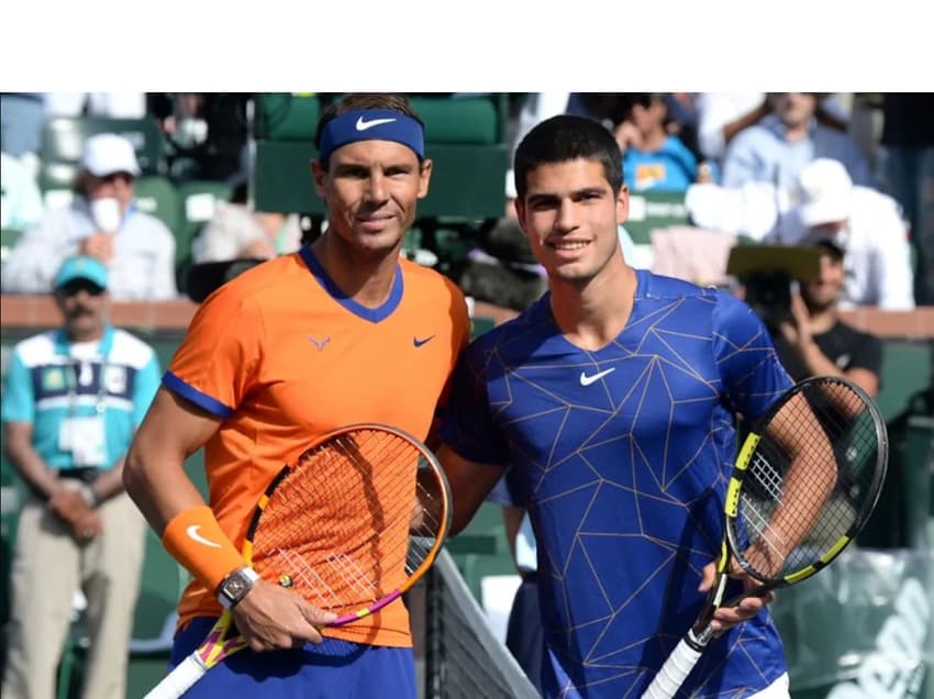 Rafael Nadal e Carlos Alcaraz