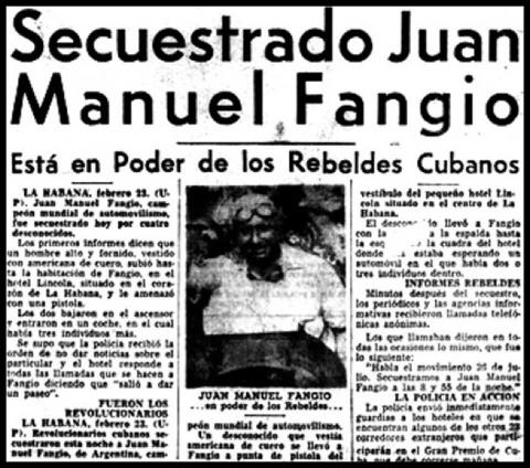 notícia fangio sequestrado