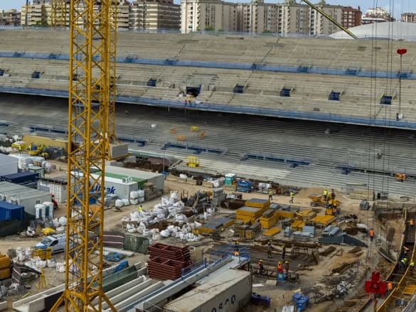 Obras no Camp Nou, estádio do Barcelona