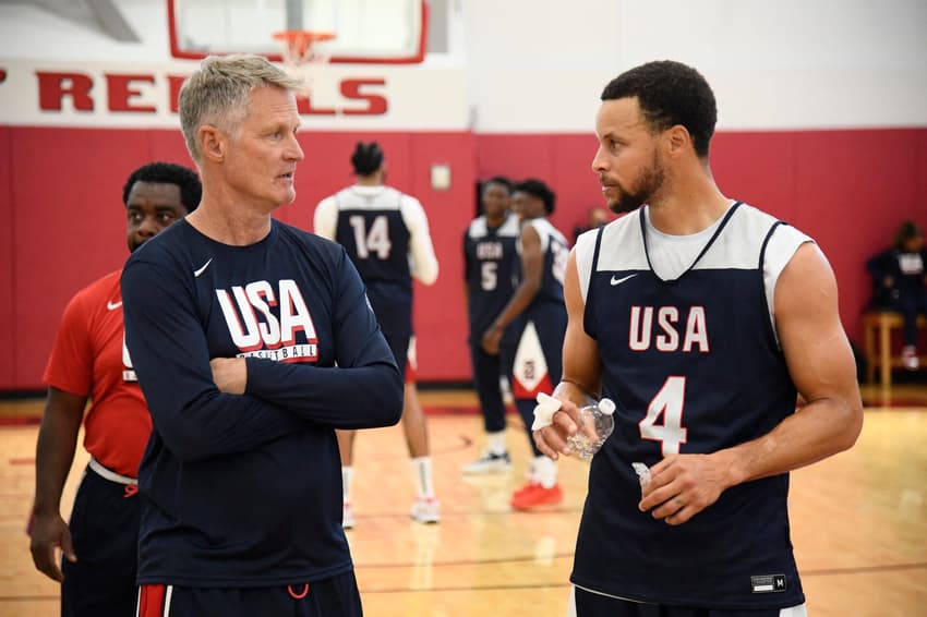 Steve Kerr e Stephen Curry