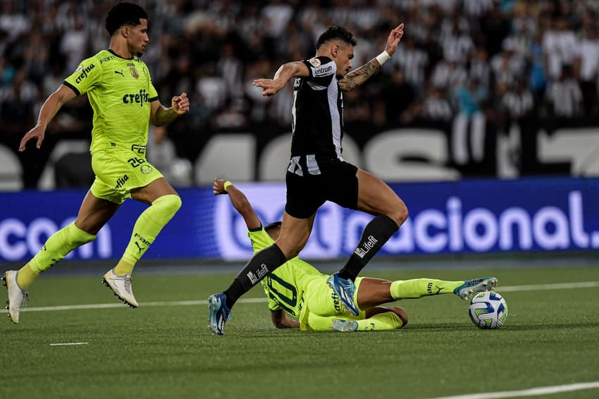 Botafogo x Palmeiras é o destaque dos jogos de hoje. Foto: Thiago Ribeiro/AGIF