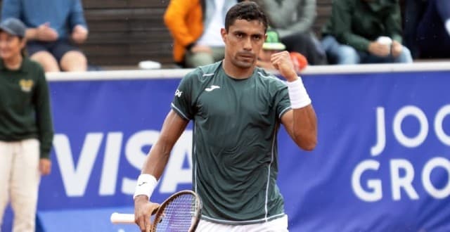  Thiago Monteiro vibra em Bastad (Foto: @christoffermattson)