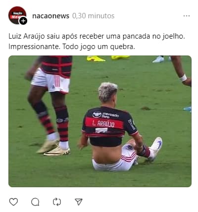 Luiz Araújo lesão Flamengo