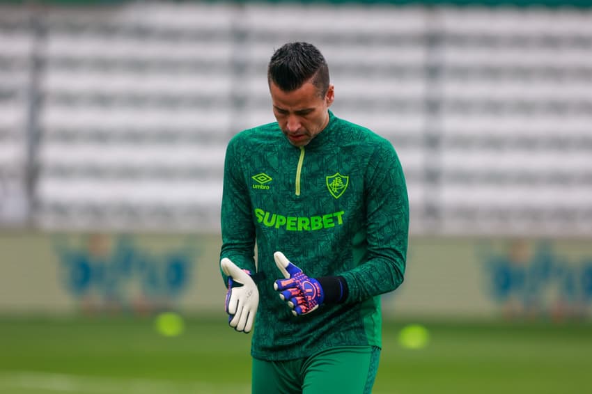 Goliero Fabio, do Fluminense, antes de Juventude x Fluminense no estadio Alfredo Jaconi