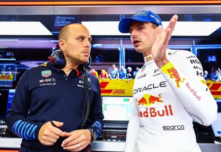 Gianpiero Lambiase e Max Verstappen (Foto: Red Bull Racing)