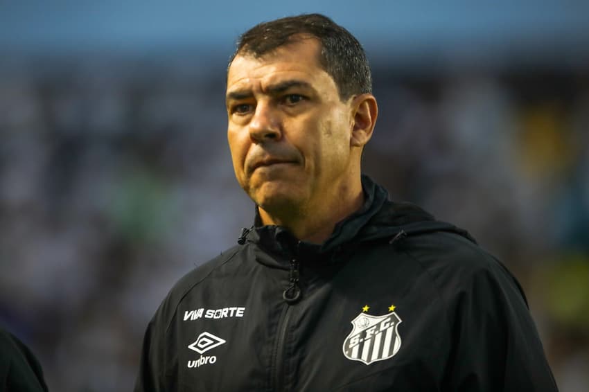 Fábio Carille, treinador do Santos, se recusou a falar à imprensa após triunfo contra o Operário (Foto: Reinaldo Campos/AGIF)