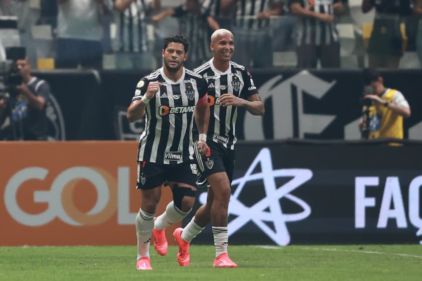 Hulk jogador do Atletico-MG comemora seu gol durante partida contra o Gremio no estadio Arena MRV pelo campeonato Brasileiro A 2024. Foto: Gilson Lobo/AGIF