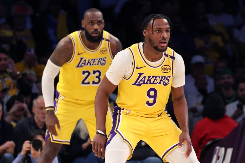 LeBron James - Bronny James - Los Angeles Lakers - NBA