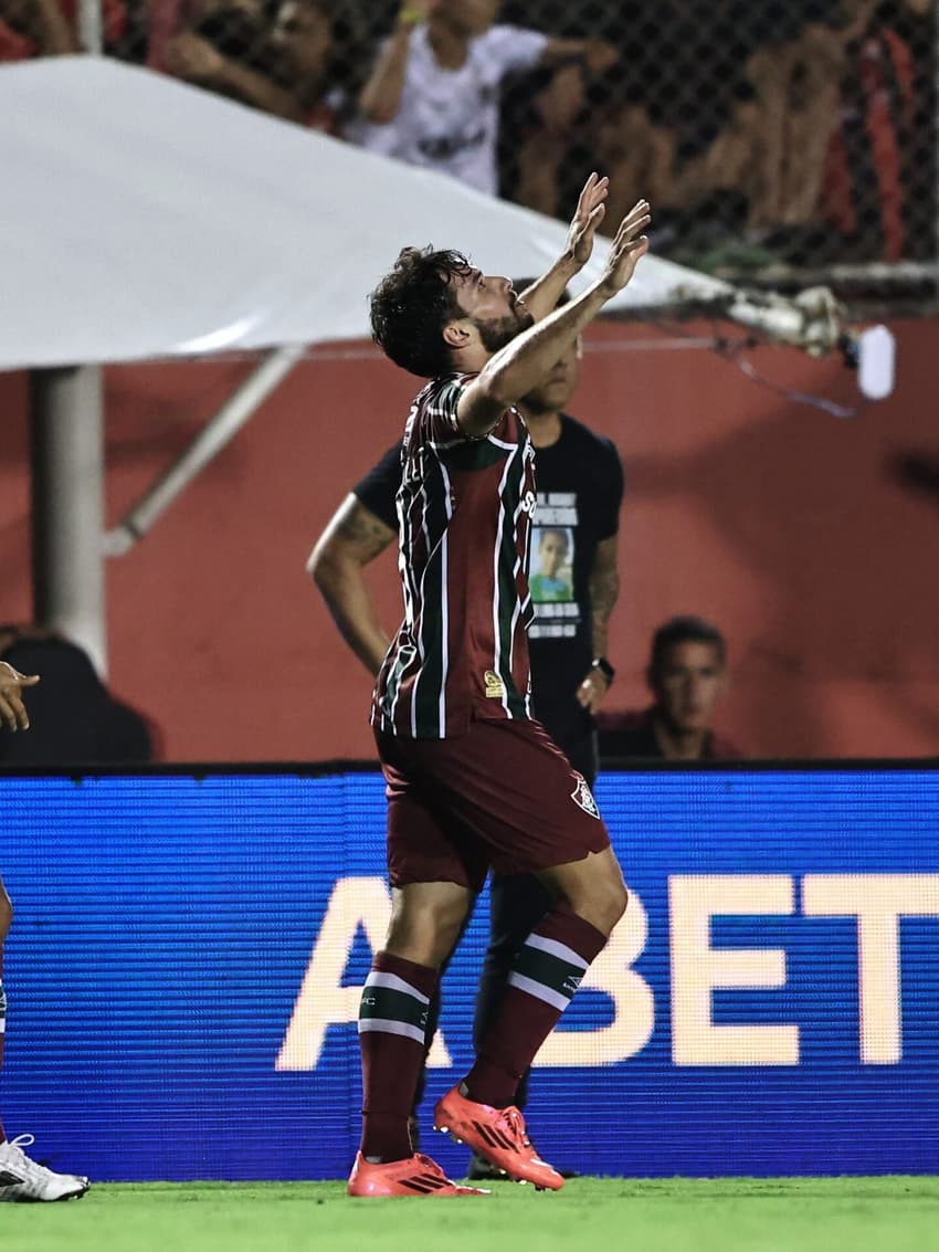 Martinelli comemora gol em Fluminense x Vitória