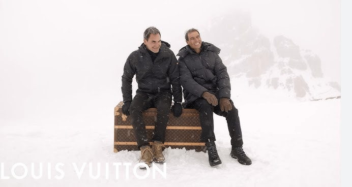 Rafael Nadal e Roger Ferder em campanha para a Louis Vuitton