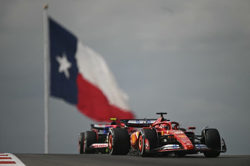 Charles Leclerc no treino livre do GP dos EUA da Fórmula 1