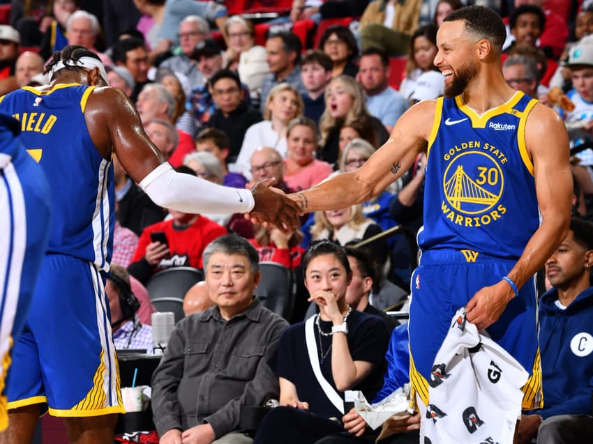 Golden State Warriors v Portland Trail Blazers - Stephen Curry e Buddy Hield