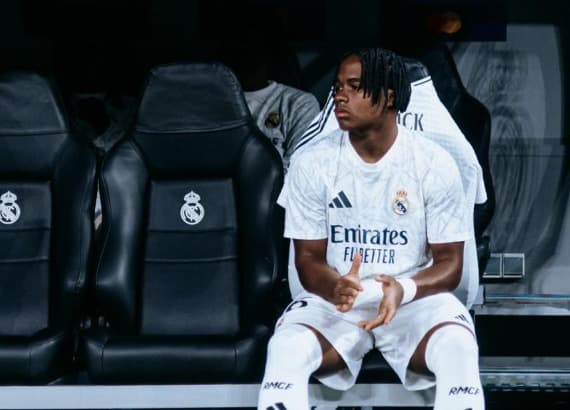 Endrick no banco pelo Real Madrid (Foto: Reprodução/Instagram)