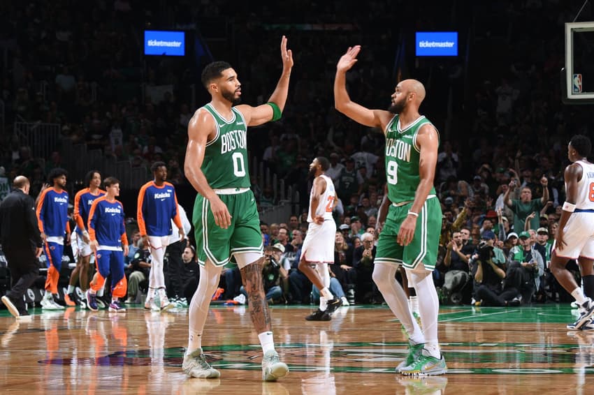 New York Knicks v Boston Celtics - Jayson Tatum e Derrick White