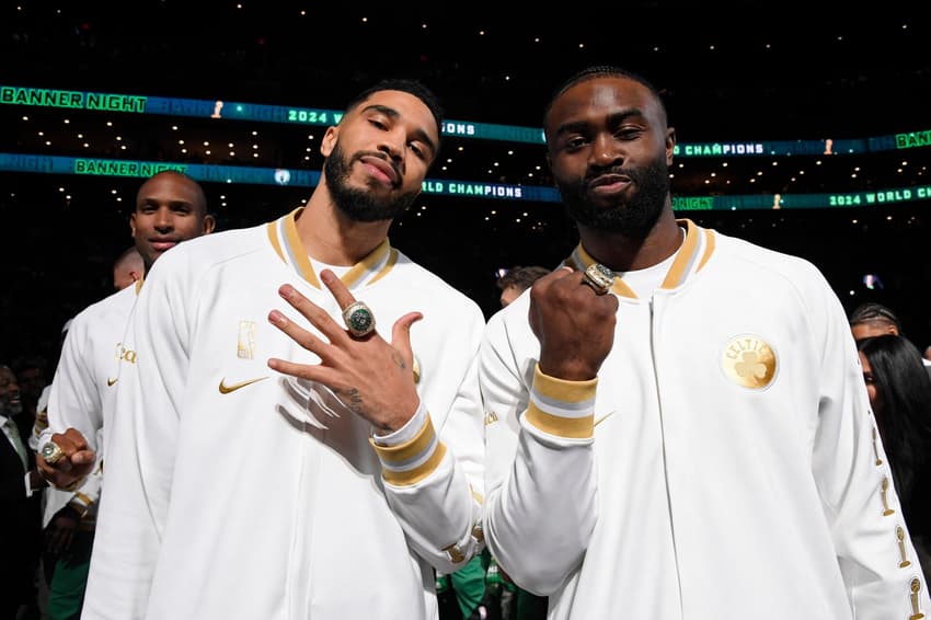 New York Knicks v Boston Celtics - Jayson Tatum e Jaylen Brown