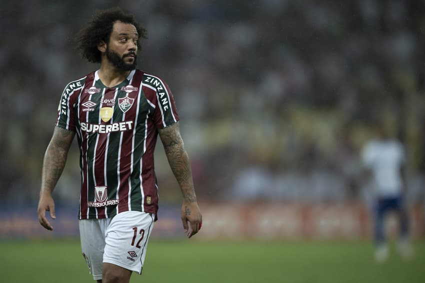 Marcelo, jogador do Fluminensem durante partida contra o Cruzeiro, no Maracanã, pelo Brasileirão (Foto: Jorge Rodrigues/AGIF)