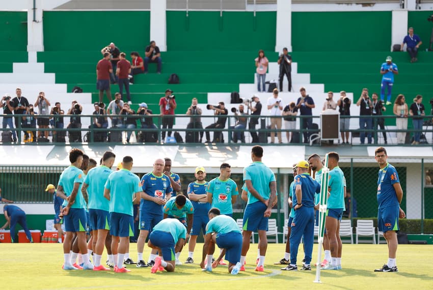 Seleção Brasileira no CT do Palmeiras