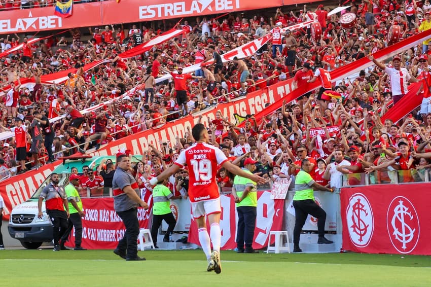 Borré marcou o segundo gol do Internacional contra o Bragantino (Foto: Ricardo Duarte/SC Internacional)