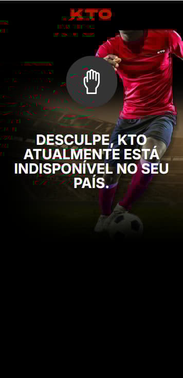 página da KTO fora do ar para acessos no exterior