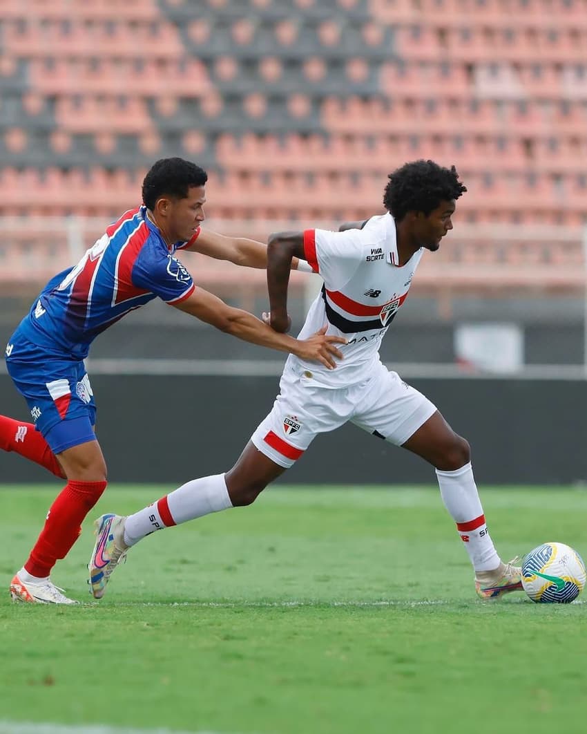 No primeiro jogo, o São Paulo venceu o Bahia pelo placar de 2 a 0 (Foto: Reprodução/Instagram)