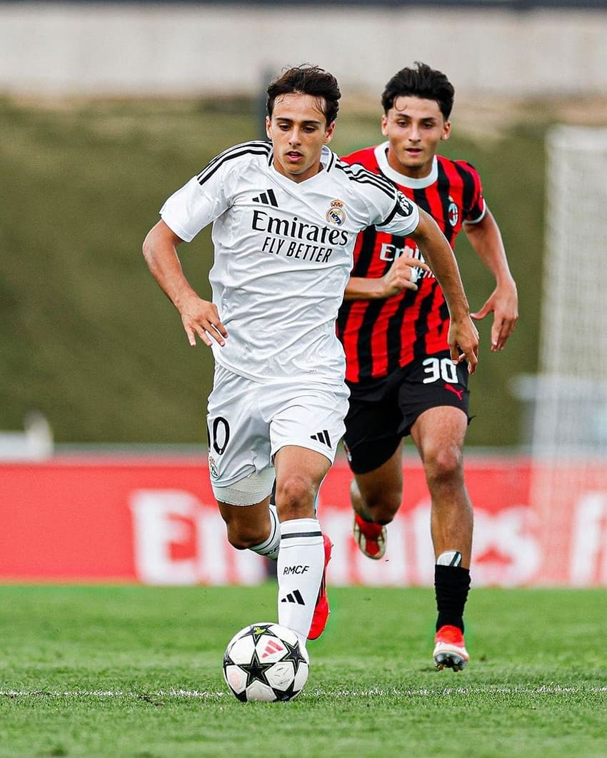 O Real Madrid venceu o Milan na última rodada da UEFA Youth League; confira as estatísticas entre Liverpool e Real Madrid U-19 (Foto: Reprodução/Instagram)