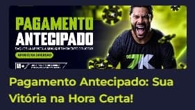Captura de tela da oferta de Pagamento Antecipado após entrar na conta Bet7K.