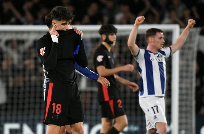 Resultados do futebol: Barcelona perde para o Real Sociedad no Campeonato Espanhol (Foto: ANDER GILLENEA / AFP)