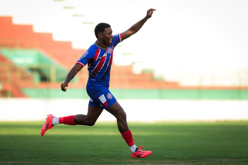 Ruan Pablo, atacante do Bahia, comemora gol marcado contra o São Paulo, pela Copa do Brasil sub-20 (Foto: Rafael Rodrigues/Bahia)