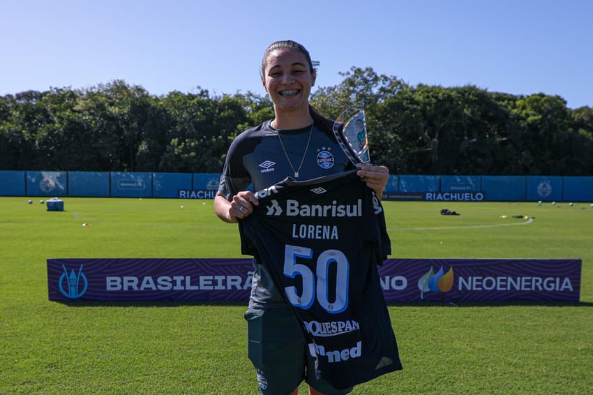 Lorena foi vendida ao futebol americano (Foto: Morgana Schuh/Gremio FBPA)