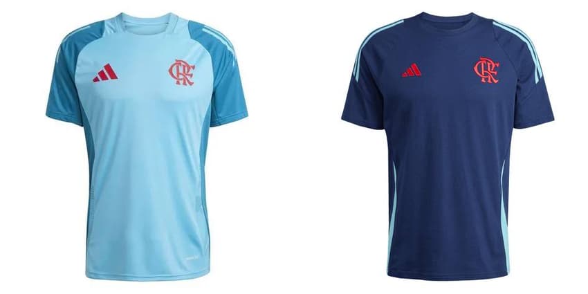 Camisas de treino e voage, do Flamengo para 2025 (foto: divulgação)