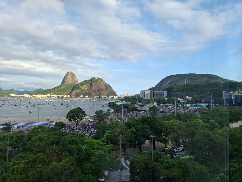 Festa da torcida do Botafogo pela Libertadores