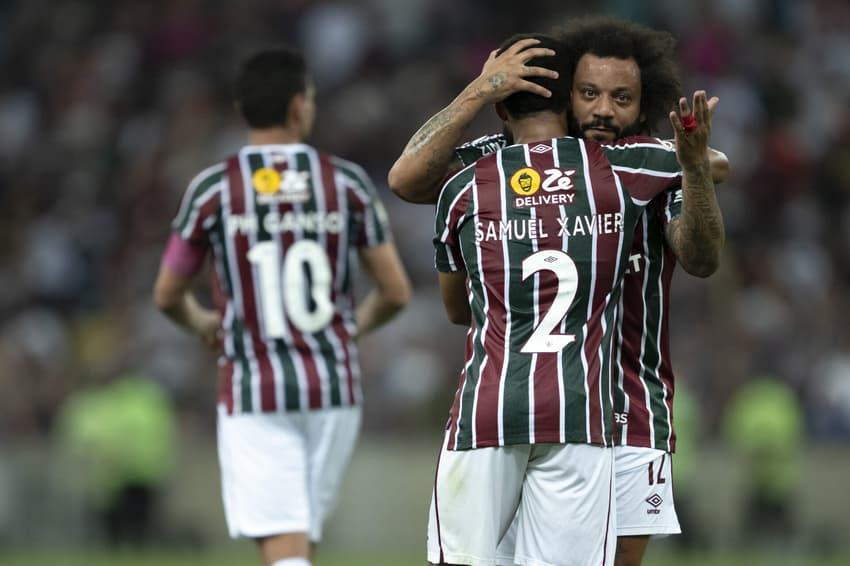 Marcelo em sua última partida pelo Fluminense no Maracanã contra o Athletico-PR