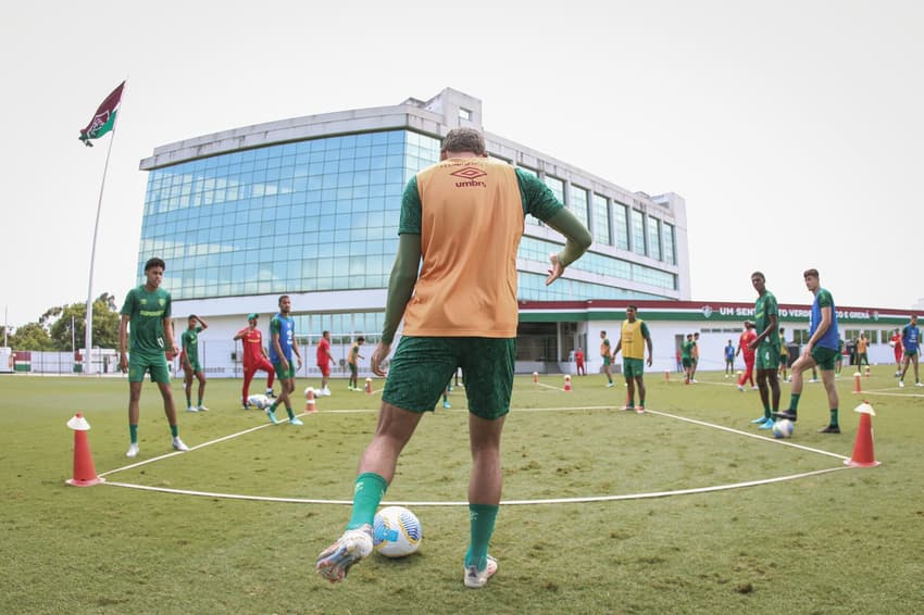 Treino do Fluminense no CT Carlos Castilho, local em que o clube fará pré-temporada em 2025