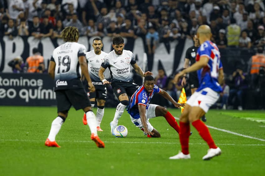 Yuri Alberto em ação no jogo do Corinthians contra o Bahia na Neo Química Arena