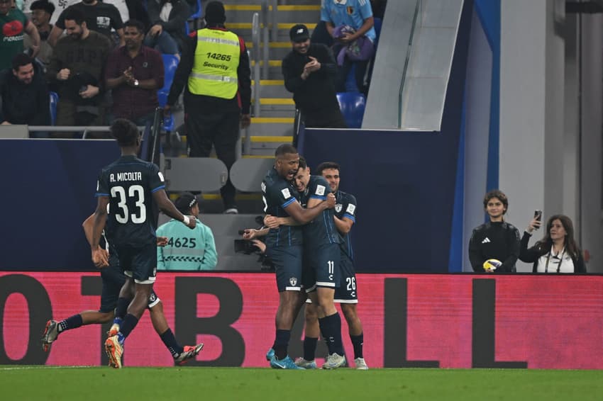 Oussama Idrissi abriu o placar do Pachuca contra o Botafogo na Copa Intercontinental (Foto: Mahmud HAMS / AFP)