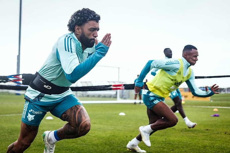 Atacante Gabigol, do Cruzeiro, em treino em Orlando (EUA) (Foto: Gustavo Aleixo/Cruzeiro)