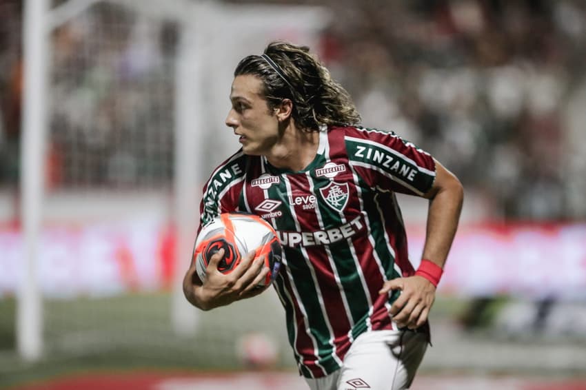 Canobbio em ação pelo Fluminense em sua estreia contra o Maricá, pelo Carioca