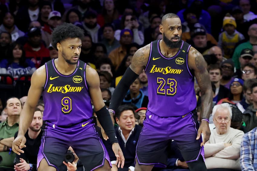 LeBron James - Bronny James - Los Angeles Lakers - NBA