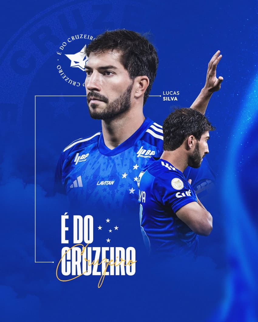 Lucas Silva tem renovação anunciada pelo Cruzeiro (foto: redes sociais do Cruzeiro)