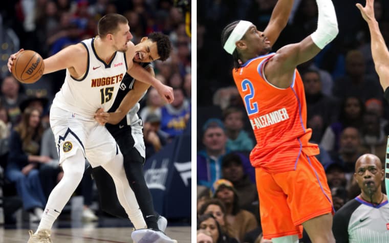 Nikola Jokic e Shai Gilgeous-Alexander, os favoritos ao prêmio de MVP da NBA