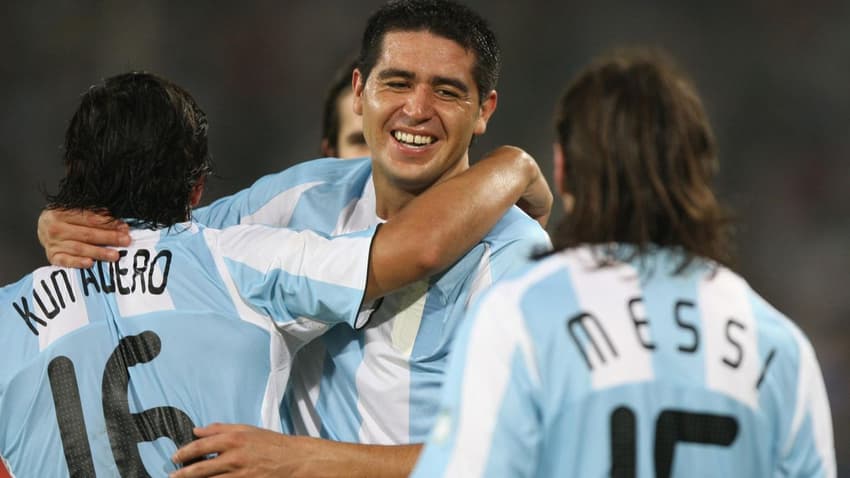 Riquelme, Messi e Aguero (Foto: Eurosport)