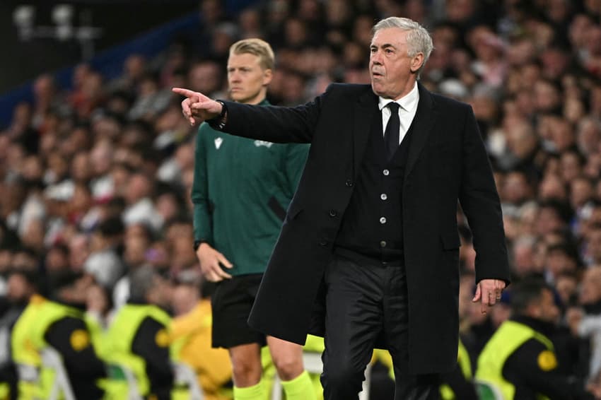 Carlo Ancelotti, treinador do Real Madrid (Foto: Javier Soriano/AFP)