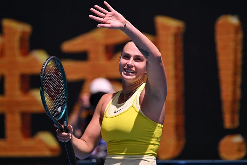 Aryna Sabalenka, atual líder do ranking do tênis feminino, no Australian Open