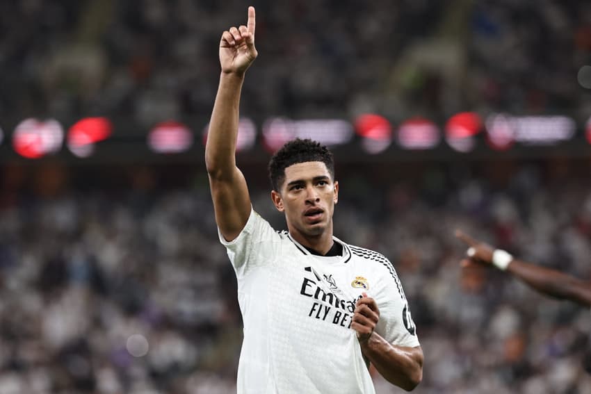 Bellingham comemora gol decisivo pelo Real Madrid na Supercopa da Espanha (Foto: Fadel Senna/AFP)