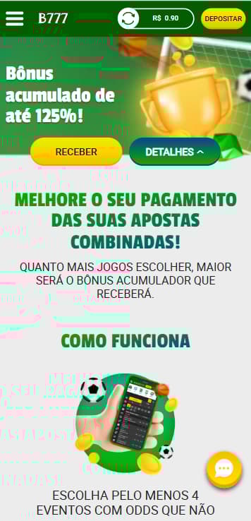 Oferta de bônus acumulado de até 125% na Brazino777