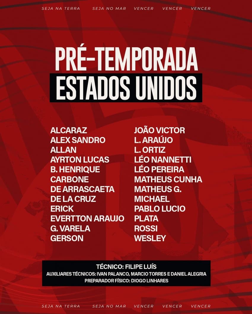 pre temporada flamengo estados unidos