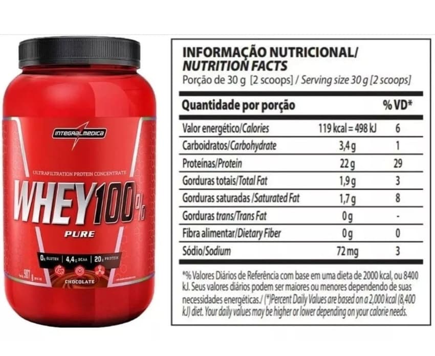 tabela nutricional whey protein concentrado