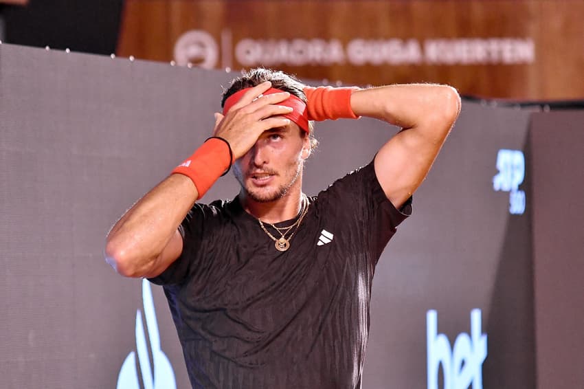 O tenista alemão Alexander Zverev em ação na primeira rodada do Rio Open 2025 (Foto: Rio Open/Divulgação)