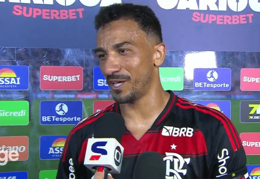 Danilo após vitória do Flamengo (Foto: Reprodução/SporTV)