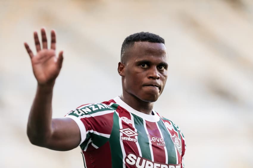 Jhon Arias durante vitória do Fluminense sobre o Nova Iguaçu, pelo Campeonato Carioca